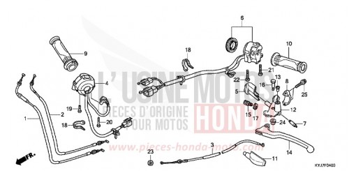 HANDLE LEVER/SWITCH/CABLE CBR250RAB de 2011